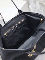 Fortok Saint Laurent Rive Gauche Tote Bag in Black Cotton Canvas 780096 40×30×20cm  - 6