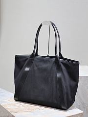 Fortok Saint Laurent Rive Gauche Tote Bag in Black Cotton Canvas 780096 40×30×20cm  - 3
