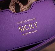 Fortok Dolce&Gabbana Purple Patent Leather Sicily Bag 20x16x8cm - 5