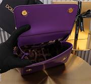 Fortok Dolce&Gabbana Purple Patent Leather Sicily Bag 20x16x8cm - 4