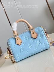 Fortok Louis Vuitton Nano Speedy Bag Blue M83000 16x10x7.5cm - 1