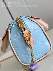 Fortok Louis Vuitton Nano Speedy Bag Blue M83000 16x10x7.5cm - 2