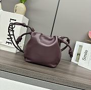 Fortok Loewe Flamenco Purse Mini Bag Burgundy 23x17x5.5cm - 6