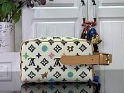 Fortok Louis Vuitton Locker Dopp Kit Bag White M47069 23x13x12cm - 2