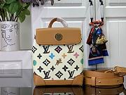 Fortok Louis Vuitton Nano Steamer Bag White Monogram Craggy Canvas M83429 15x18x7cm - 1