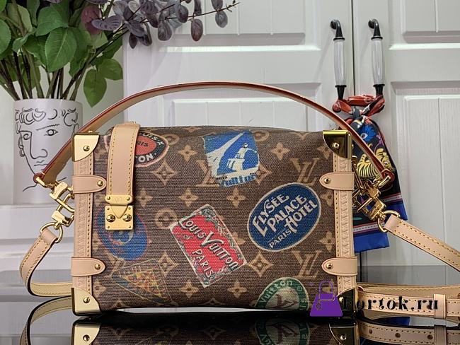Fortok Louis Vuitton Side Trunk MM Bag Flight Mode M47085 21x14x6cm - 1
