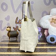 Fortok Louis Vuitton Low Key Hobo MM Bag White M25022 31x35x18cm - 3