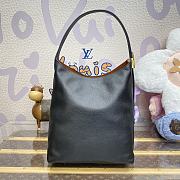 Fortok Louis Vuitton Low Key Hobo MM Bag Black M24856 31x35x18cm - 5