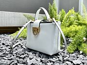 Fortok Salvatore Ferragamo Trifolio Box Bag White 20×15×8cm - 3