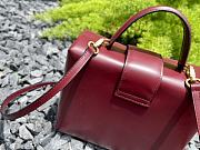 Fortok Salvatore Ferragamo Trifolio Box Bag Burgundy 20×15×8cm - 2