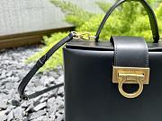 Fortok Salvatore Ferragamo Trifolio Box Bag Black 20×15×8cm - 6