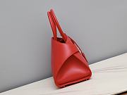 Fortok Ferragamo Hug Red Leather Handbag 31.5×19×22cm - 5