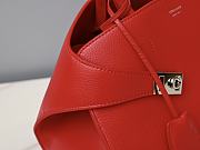 Fortok Ferragamo Hug Red Leather Handbag 31.5×19×22cm - 3