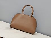 Fortok Ferragamo Hug Brown Leather Handbag 31.5×19×22cm - 6