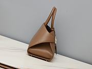 Fortok Ferragamo Hug Brown Leather Handbag 31.5×19×22cm - 5