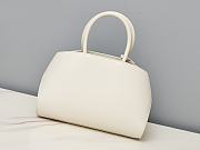 Fortok Ferragamo Hug White Leather Handbag 31.5×19×22cm - 6