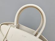 Fortok Ferragamo Hug White Leather Handbag 31.5×19×22cm - 4