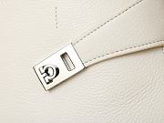 Fortok Ferragamo Hug White Leather Handbag 31.5×19×22cm - 2
