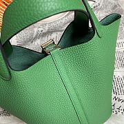 Fortok Hermes Picotin Lock Touch Bag Green 18cm - 6