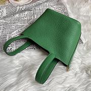 Fortok Hermes Picotin Lock Touch Bag Green 18cm - 3