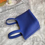 Fortok Hermes Picotin Lock Touch Bag Blue 18cm - 5