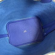 Fortok Hermes Picotin Lock Touch Bag Blue 18cm - 2
