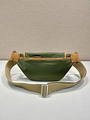 Fortok Prada Re-Nylon And Leather Shoulder Bag Military/Caramel 2VH176 15x18x5cm - 5
