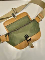 Fortok Prada Re-Nylon And Leather Shoulder Bag Military/Caramel 2VH176 15x18x5cm - 3
