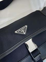 Fortok Prada Re-Nylon And Leather Shoulder Bag Black 2VH176 15x18x5cm - 2
