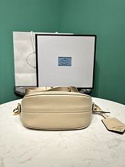 Fortok Prada Mini Leather Shoulder Bag in Beige 1BH212 18x15x8cm - 4