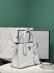 Fortok Prada Double Mini Bag White 1BG443 25x18.5x12.5cm - 3