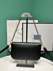 Fortok Prada Saffiano Leather Mini Bag Black 1BD356 20.5x10.5x4cm  - 3