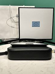 Fortok Prada Saffiano Leather Mini Bag Black 1BD356 20.5x10.5x4cm  - 5