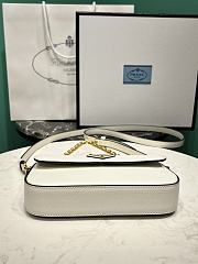 Fortok Prada Saffiano Leather Mini Bag White 1BD356 20.5x10.5x4cm  - 6