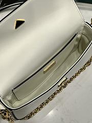 Fortok Prada Saffiano Leather Mini Bag White 1BD356 20.5x10.5x4cm  - 5