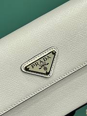 Fortok Prada Saffiano Leather Mini Bag White 1BD356 20.5x10.5x4cm  - 2