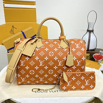 Fortok Louis Vuitton Speedy P9 Bandoulière 40 Bag in Orange M24421 40x26x23cm