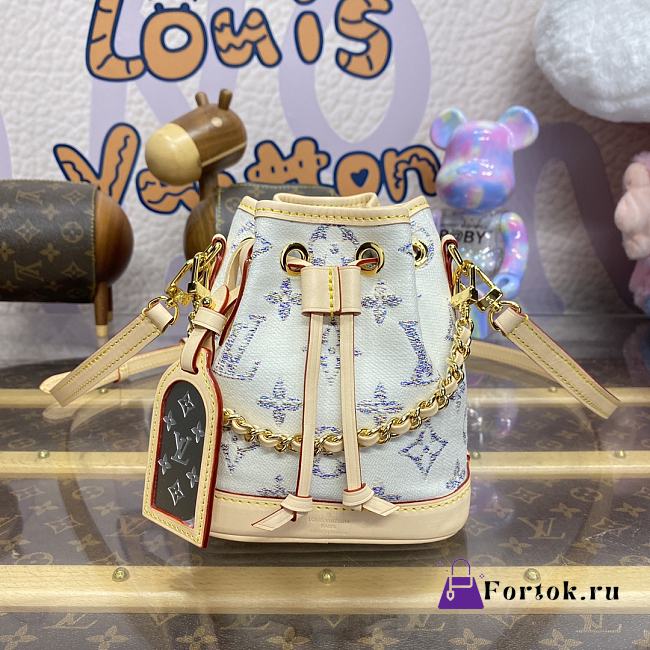 Fortok Louis Vuitton Nano Noé Bag Multicolor Beige M83453 13x16x10cm - 1