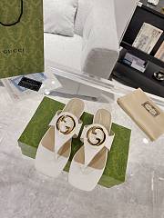 Fortok Gucci White Blondie Thong Sandals - 1