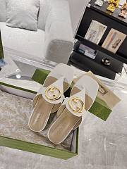 Fortok Gucci White Blondie Thong Sandals - 3