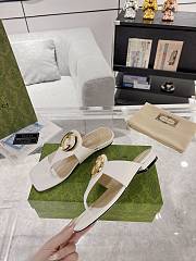 Fortok Gucci White Blondie Thong Sandals - 2