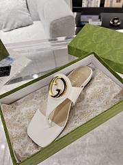 Fortok Gucci White Blondie Thong Sandals - 4