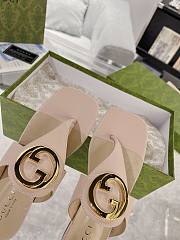 Fortok Gucci Light Beige Blondie Thong Sandals - 4
