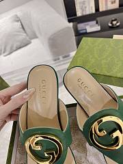 Fortok Gucci Green Blondie Thong Sandals - 6