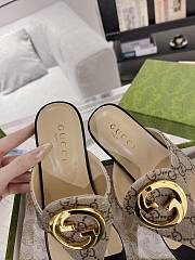 Fortok Gucci Beige Blondie Thong Sandals - 3
