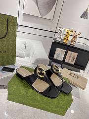 Fortok Gucci Black Blondie Thong Sandals - 4