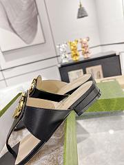 Fortok Gucci Black Blondie Thong Sandals - 3