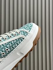 Fortok Gucci Sneakers Ivory And Green GG Canvas Jacquard - 3