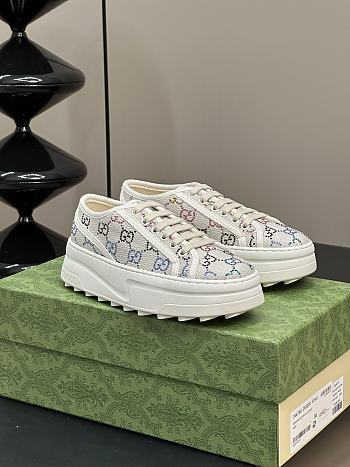 Fortok Gucci Trainers Off White Canvas With GG Crystals