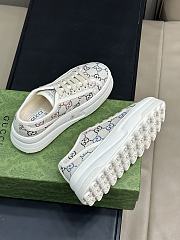 Fortok Gucci Trainers Off White Canvas With GG Crystals - 4